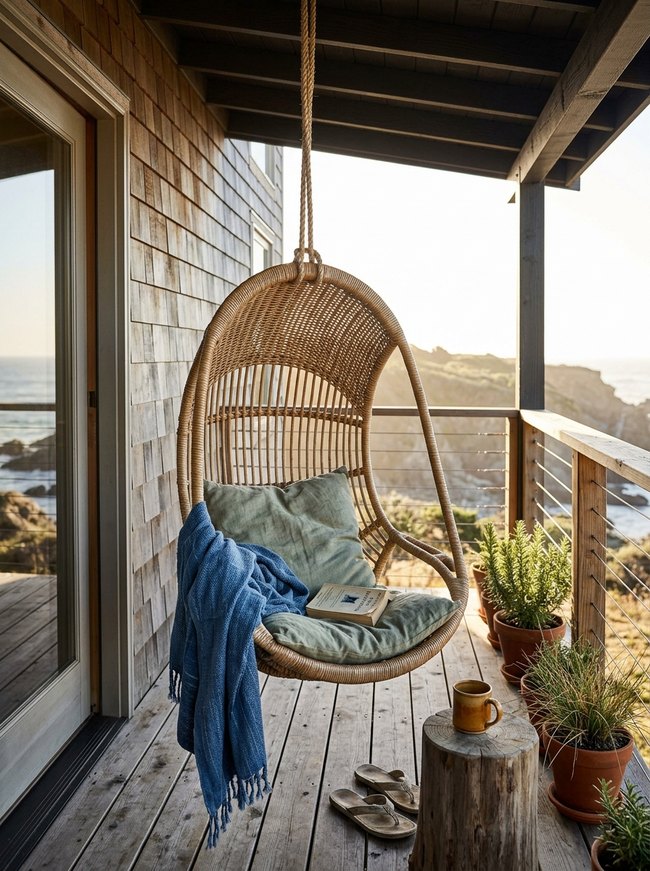 Wicker Hammock Balcony
