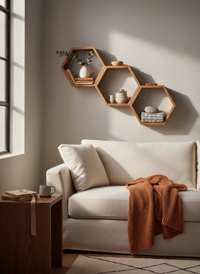 Hexagonal Wall Cube Trio