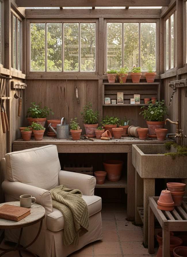 Mini Greenhouse Potting Station