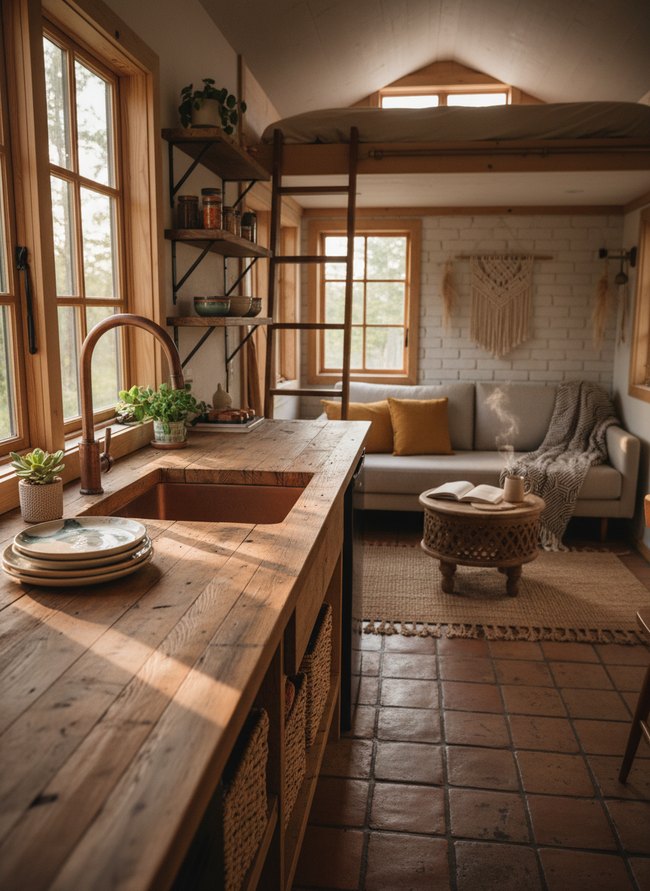 Copper Fixture Rustic Charm