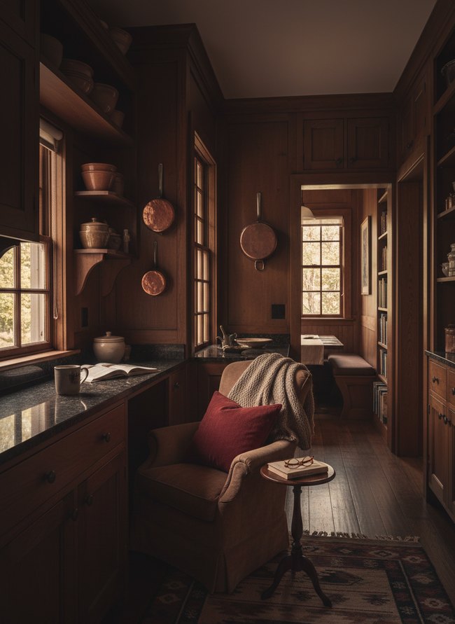 Rich Umber Cozy Kitchen