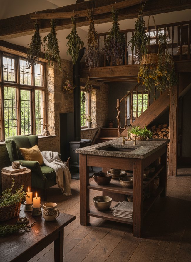 Candlelit Herb Drying Zone