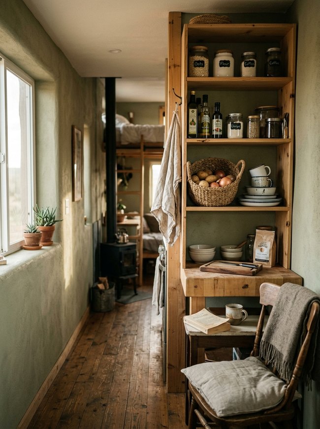 Muted Earth Tone Pantry