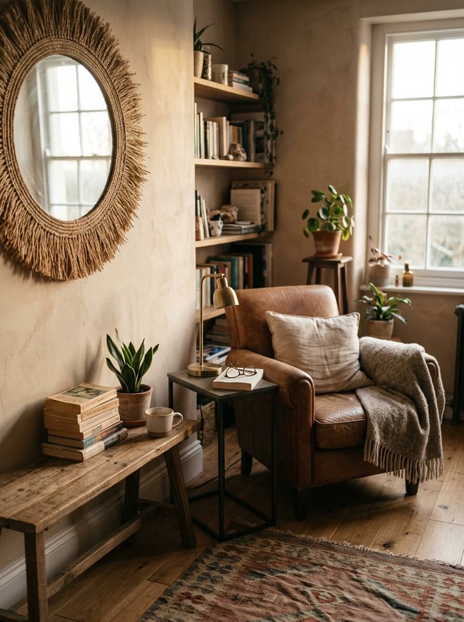 Boho Woven Fringe Mirror