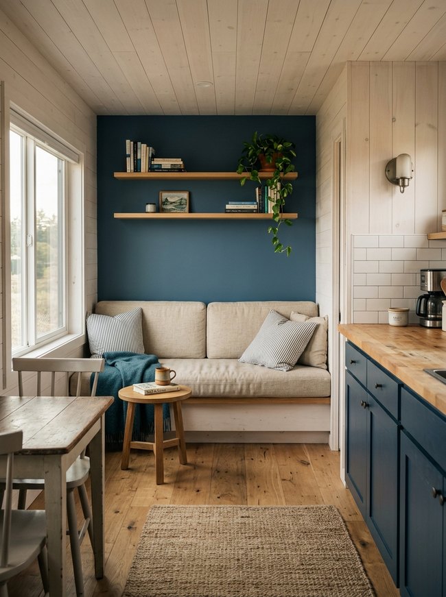 Marine Blue Accent Wall