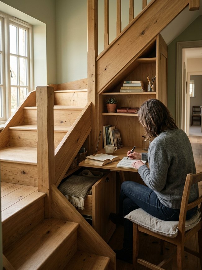 Folding Desk Stair Landing