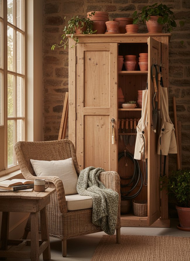 Freestanding Garden Supply Closet
