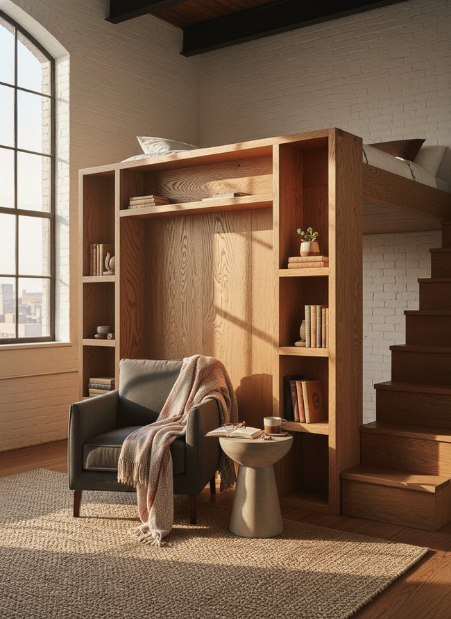Loft Bed Headboard Cubbies