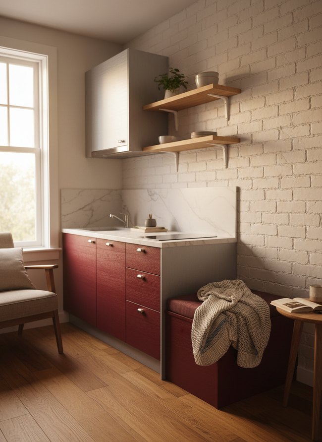 Burgundy Silverette Nook