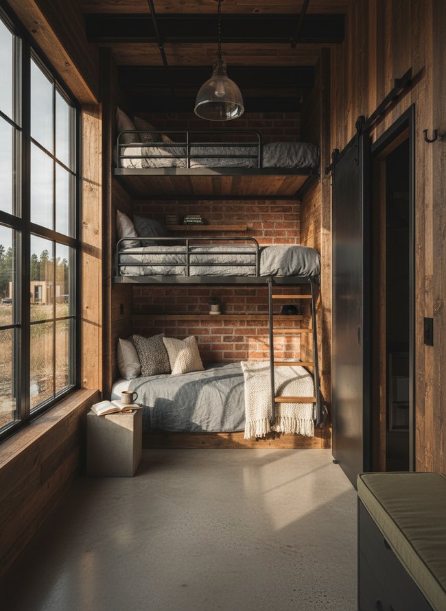 Industrial Chic Bunk Nook
