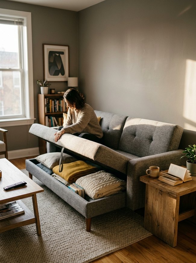 Convertible Sofa Storage