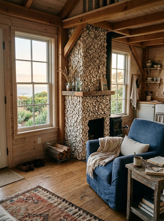 Oyster Shell Fireplace