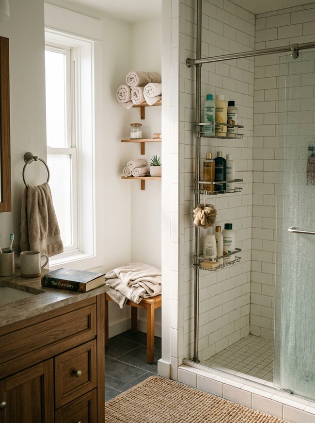 Adjustable Rod Shower Rack