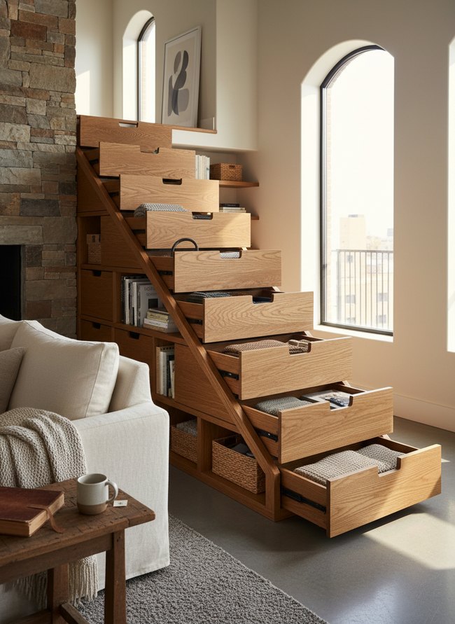 Stair Tread Storage Boxes