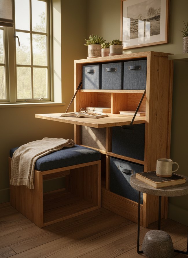 Folding Desk Storage