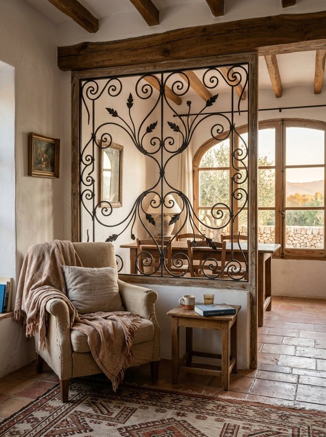 Iron Scrollwork Divider