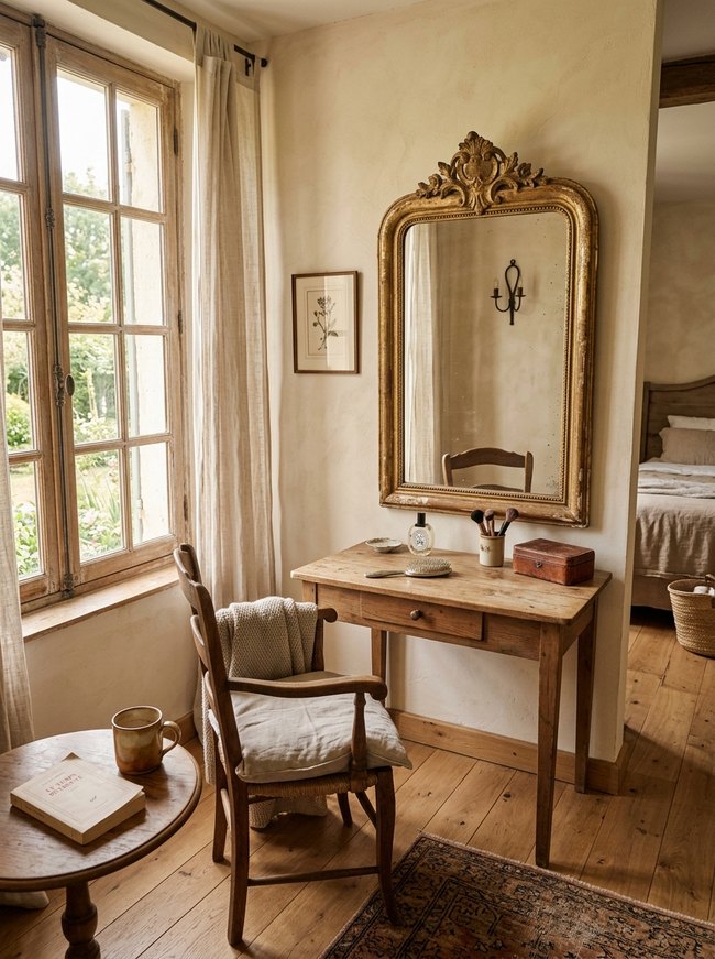 Ornate Mirror Dressing Area