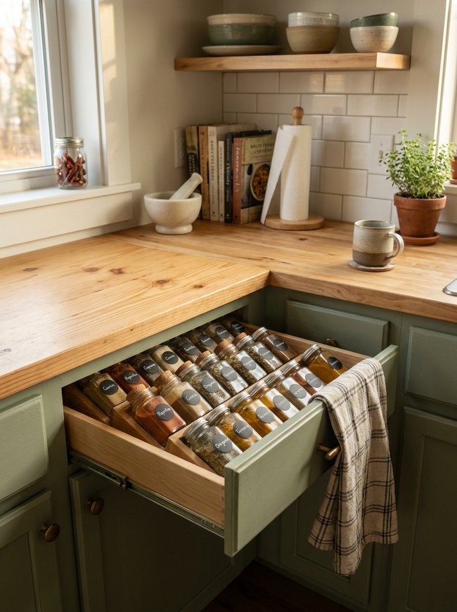 Under-Cabinet Spice Drawer