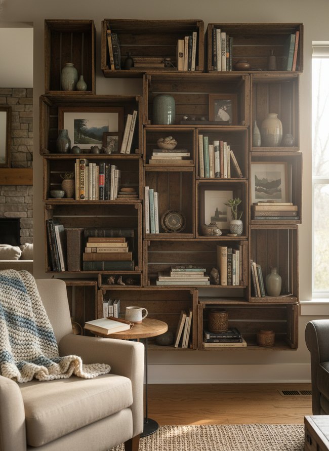 Vintage Crate Wall Mount