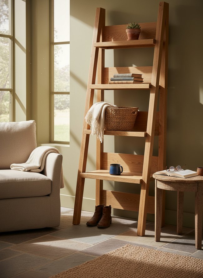Ladder Shelf Entryway