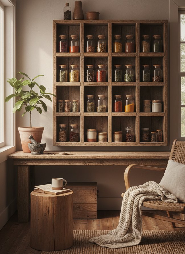 Rustic Wood Wall Cubbies