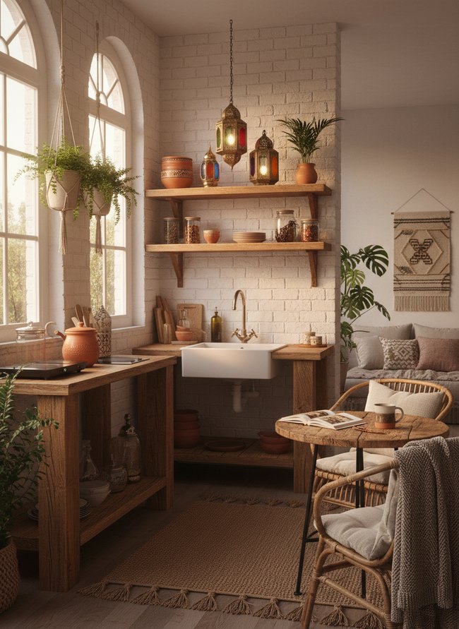 Moroccan Lantern Lit Space