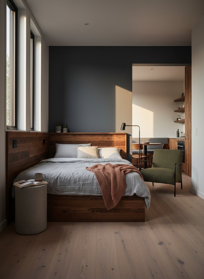 Dark Accent Wall Bedroom