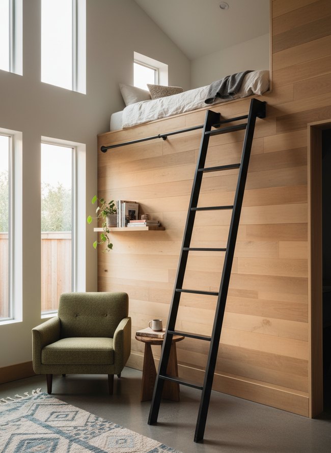 Sleek Black Ladder