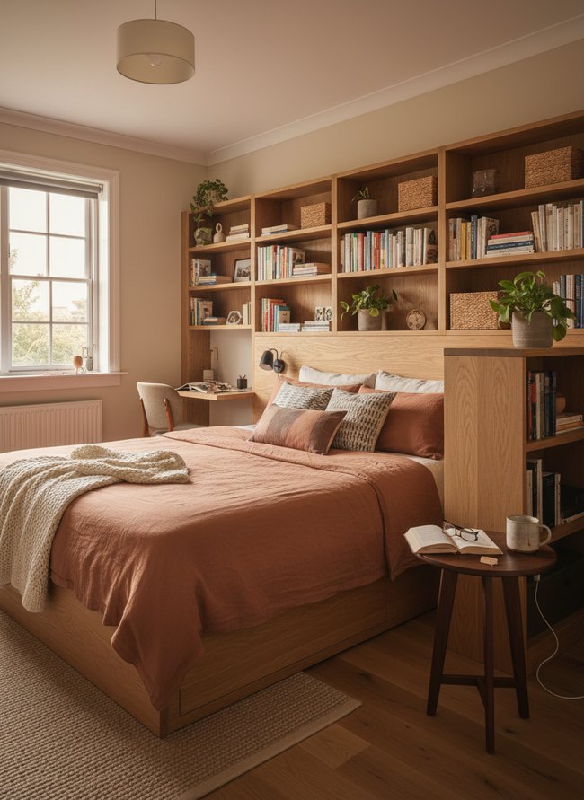Bookcase Divider Headboard