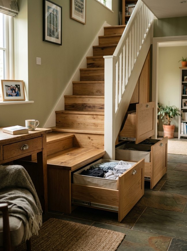 Laundry Hamper Stair Pull