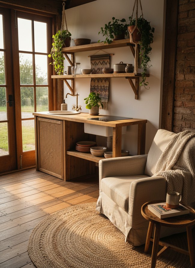 Floating Shelf Kitchenette
