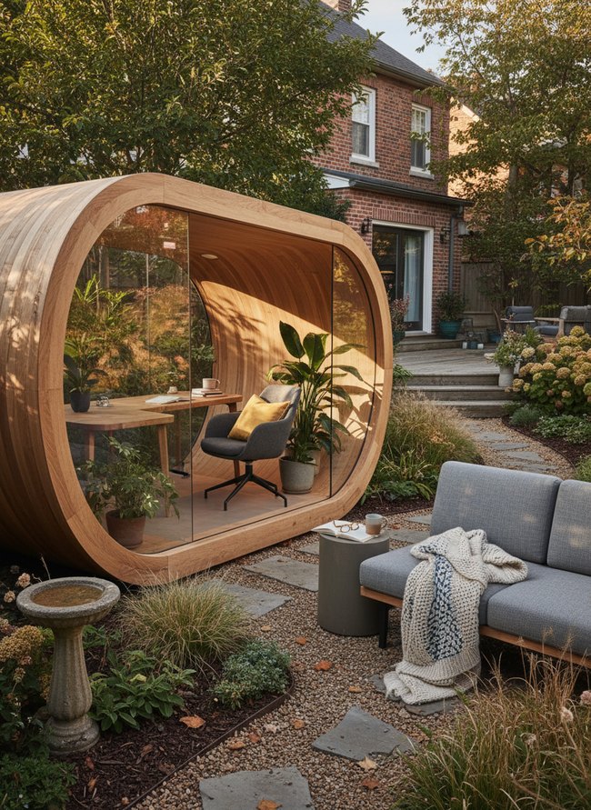 Sculptural Garden Work Pod