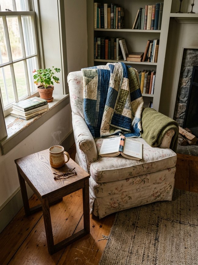 Quilted Textile Reading Spot