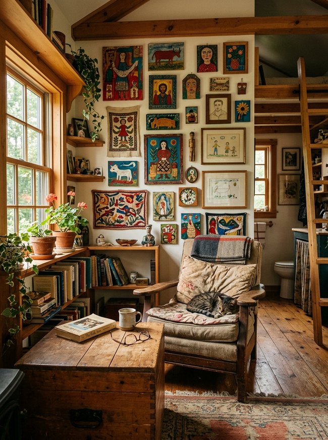 Folk Art Gallery Wall