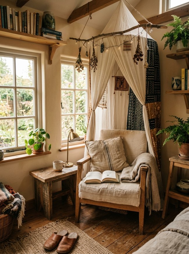 Cozy Reading Nook Canopy