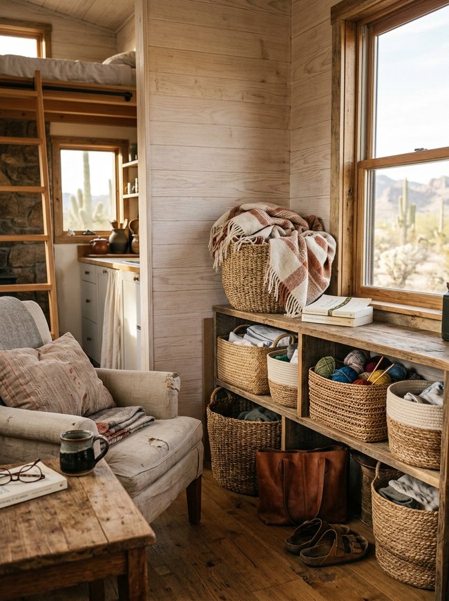 Woven Basket Storage Zone