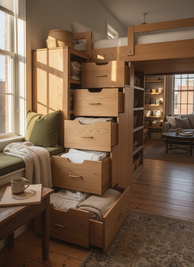 Loft Bed Stair Drawers