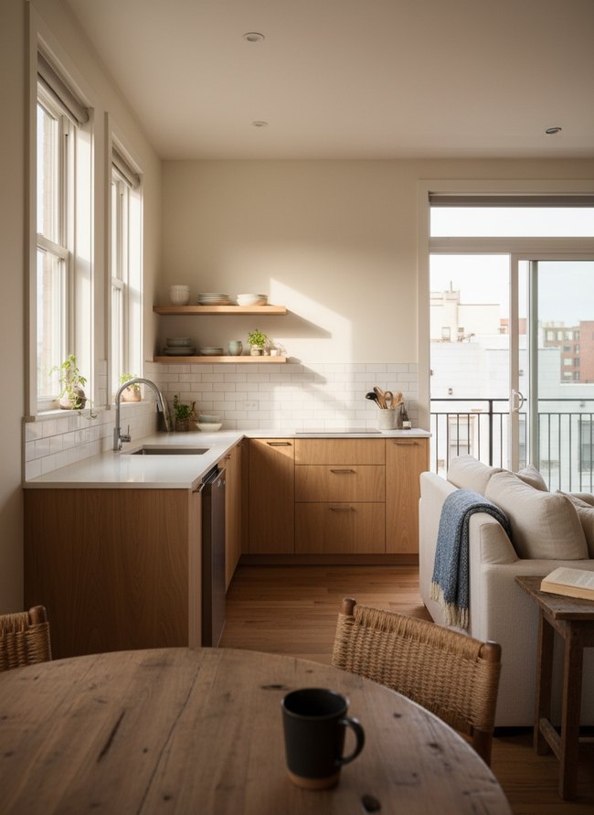 L-Shaped Efficiency Kitchen