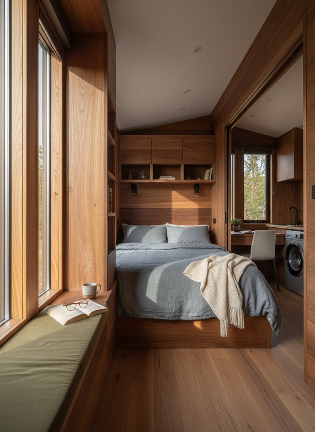 Warm Wood Paneled Chamber