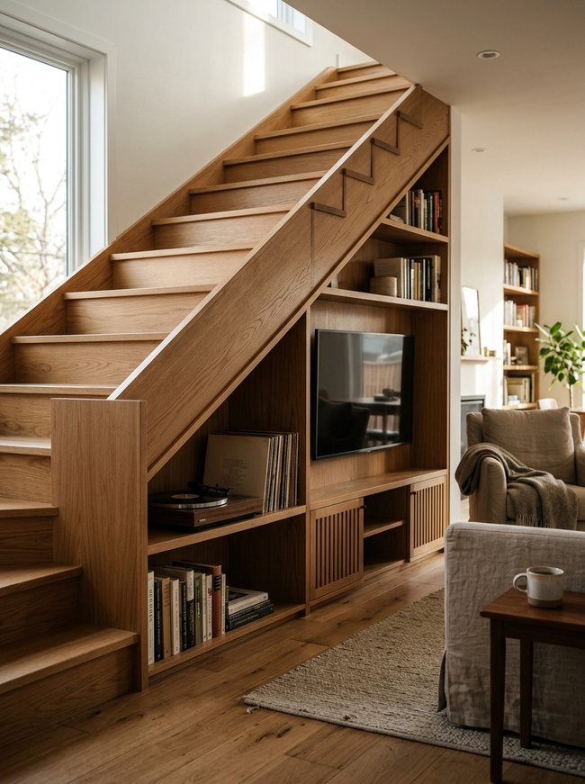 Media Console Stair Unit