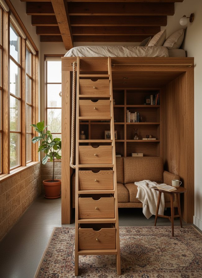 Integrated Storage Ladder
