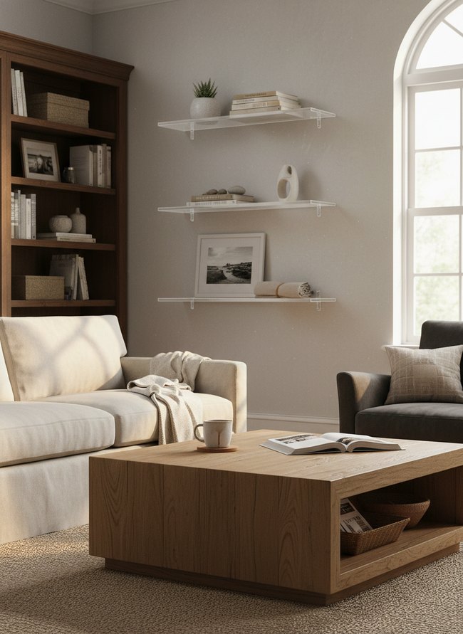Acrylic Invisible Shelf Trio