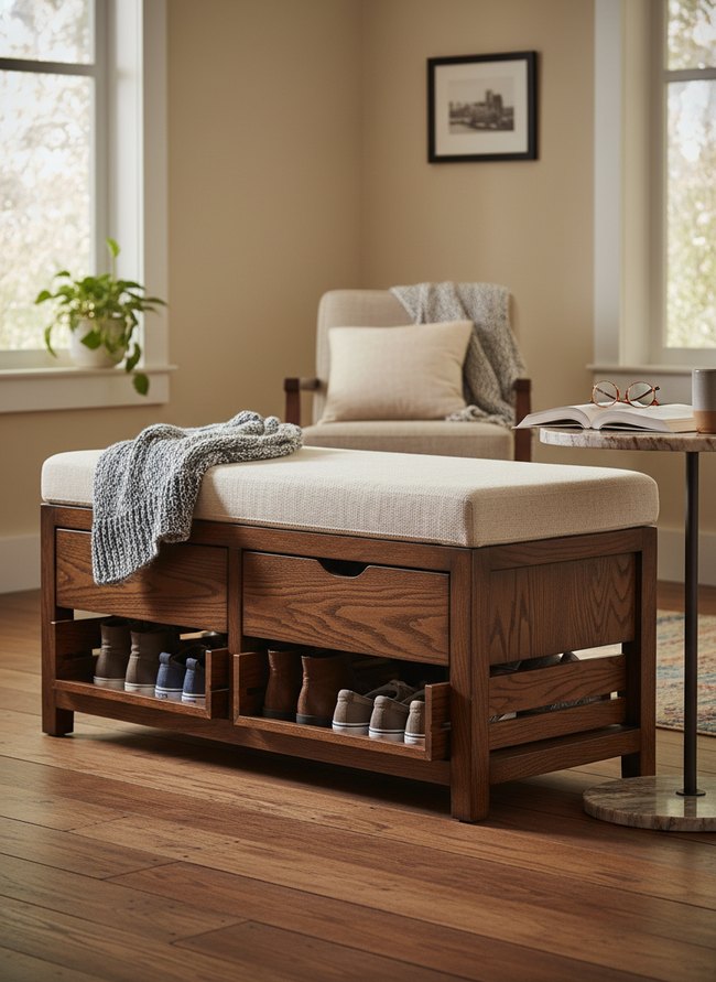 Bench Storage Ottoman