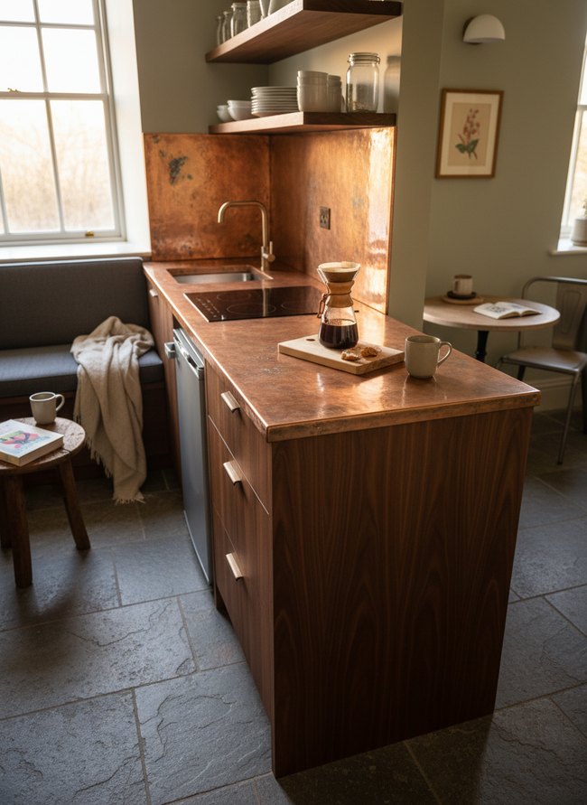 Gleaming Copper Countertop