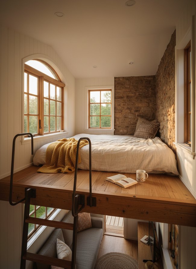 Warm Toned Loft Chamber