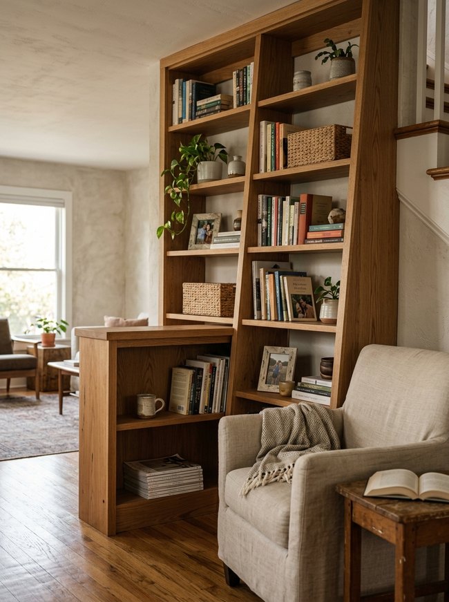 Built-In Ladder Shelving