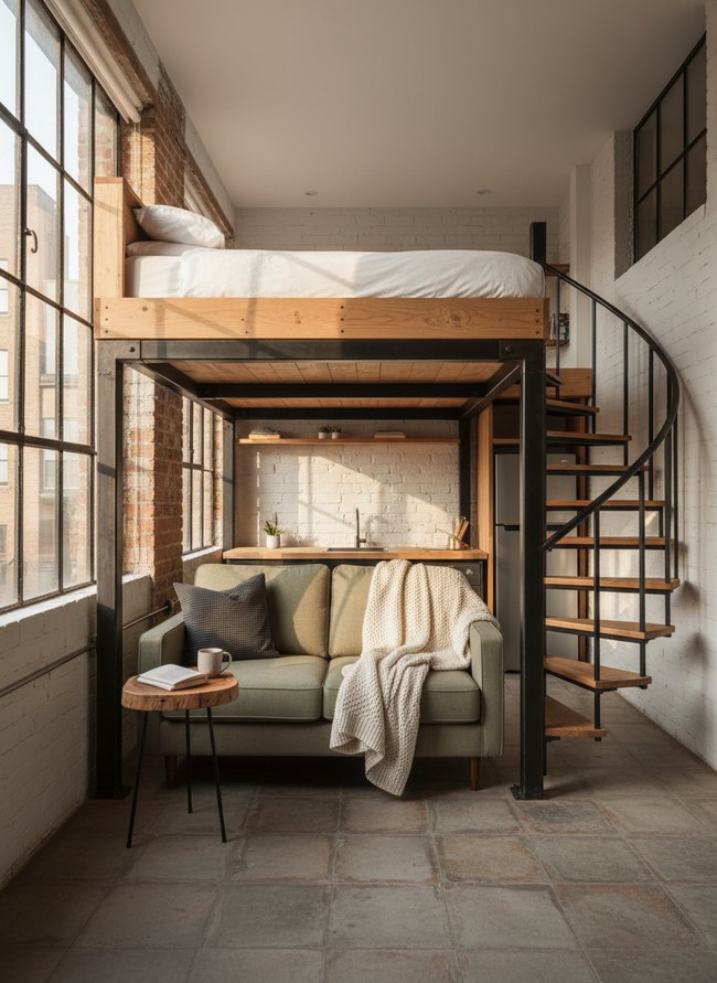 Studio Apartment Loft Solution