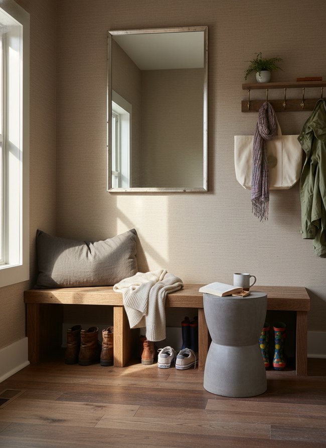 Bench With Shoe Cubbies
