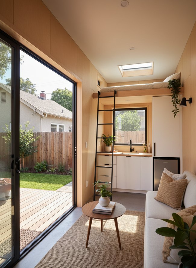 Bright Interior Tiny Dwelling