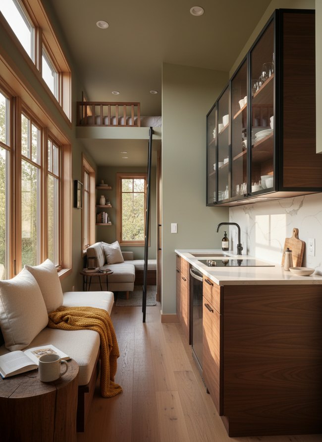 Glass Door Cabinet Kitchen